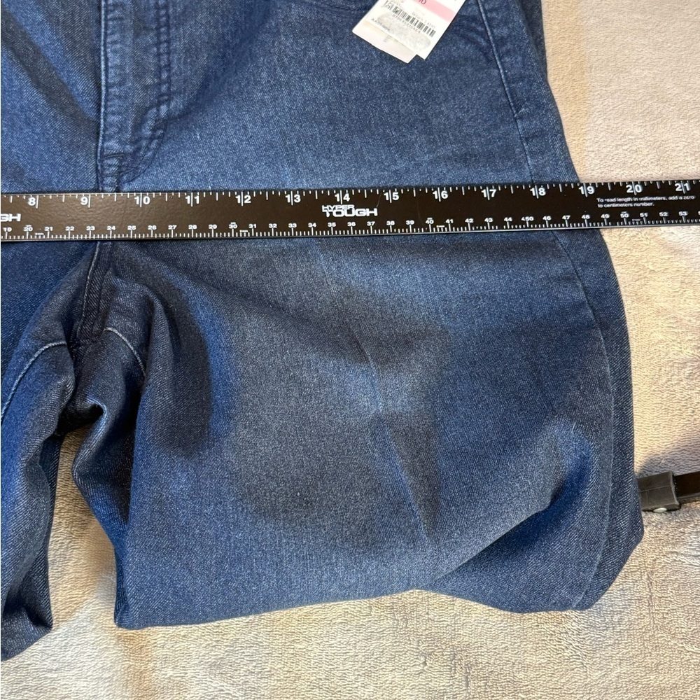 NWT Style & Co. Ladies Size 10 Rail Straight Dark Wash Mid-Rise Dress Jeans - Picture 8 of 13